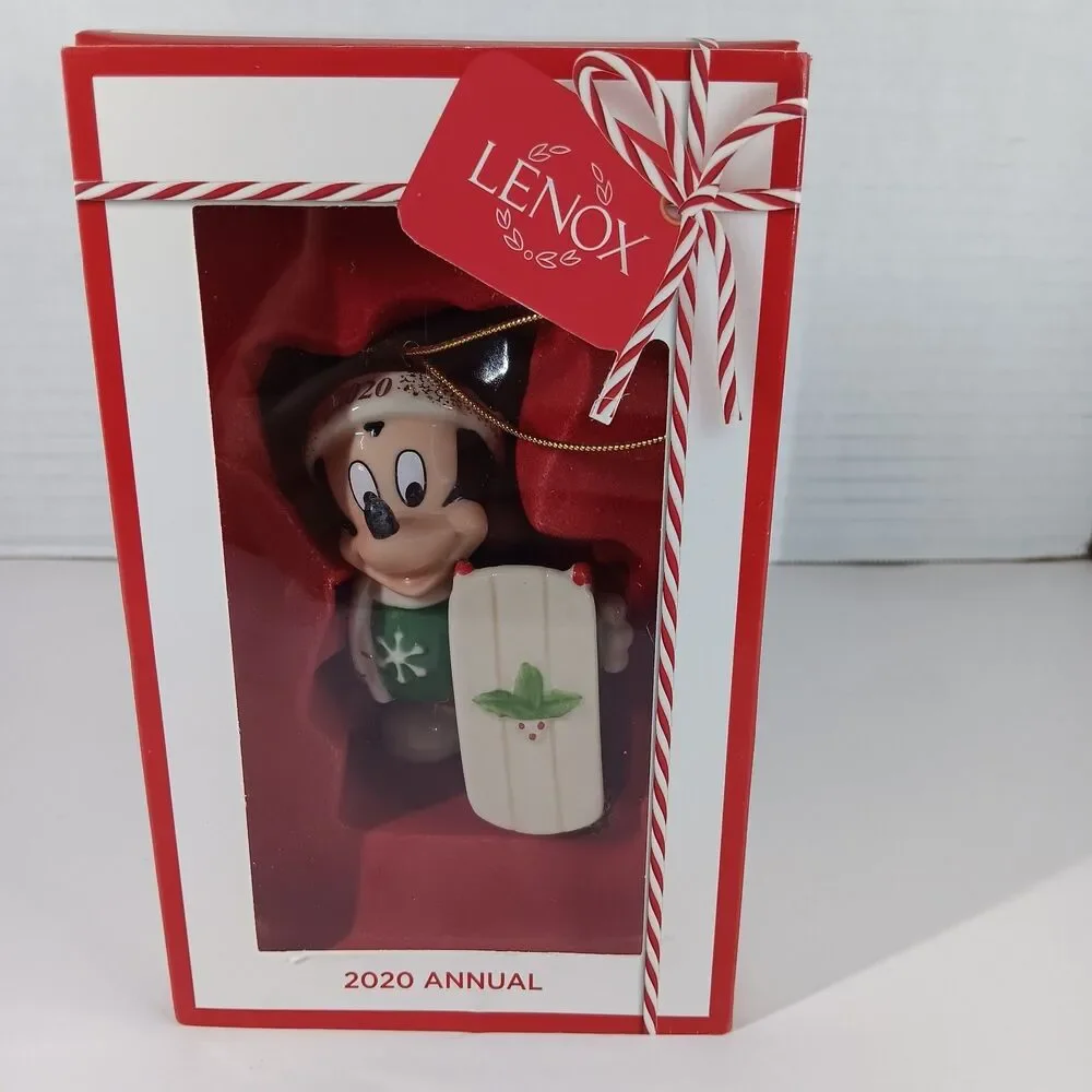 Lenox Disney 2020 Annual Let It Snow Mickey Mouse Christmas Ornament Holiday